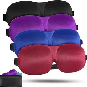 Sleep 3D Masks 1pc in Black, Purple, Blue, and Red